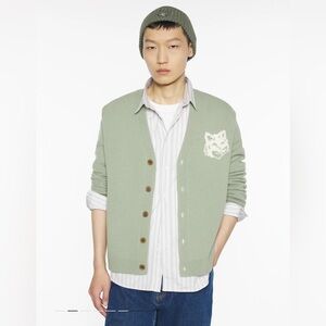 MAISON KITSUNE Olive Cardigan Sweater